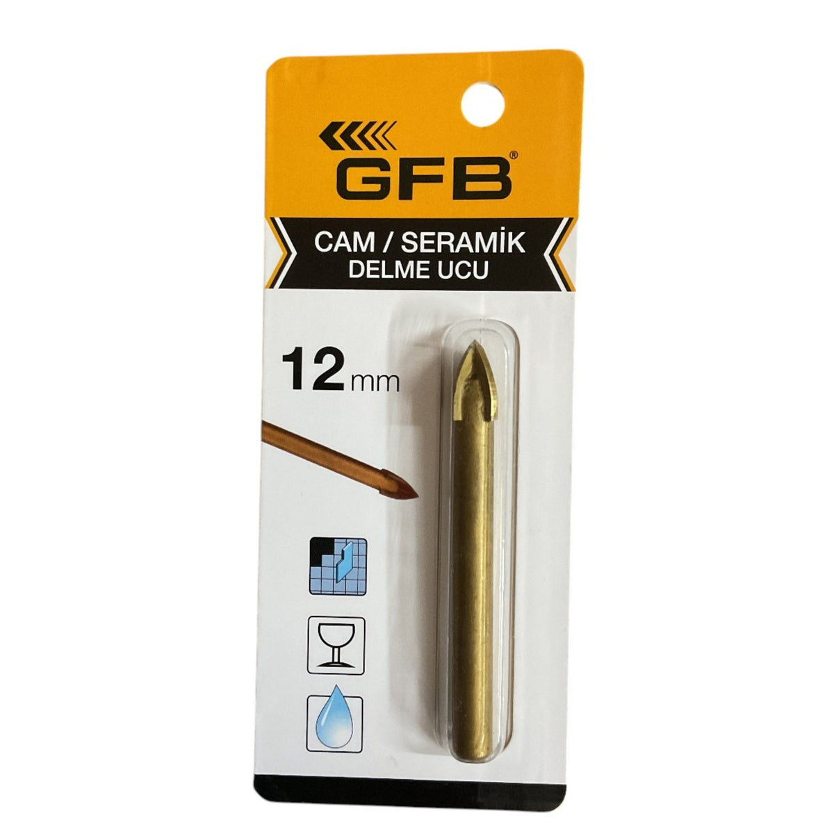 GFB CAM-SERAMİK DELME UNİVERSAL MATKAP UCU 12 MM 4607 - görsel 4
