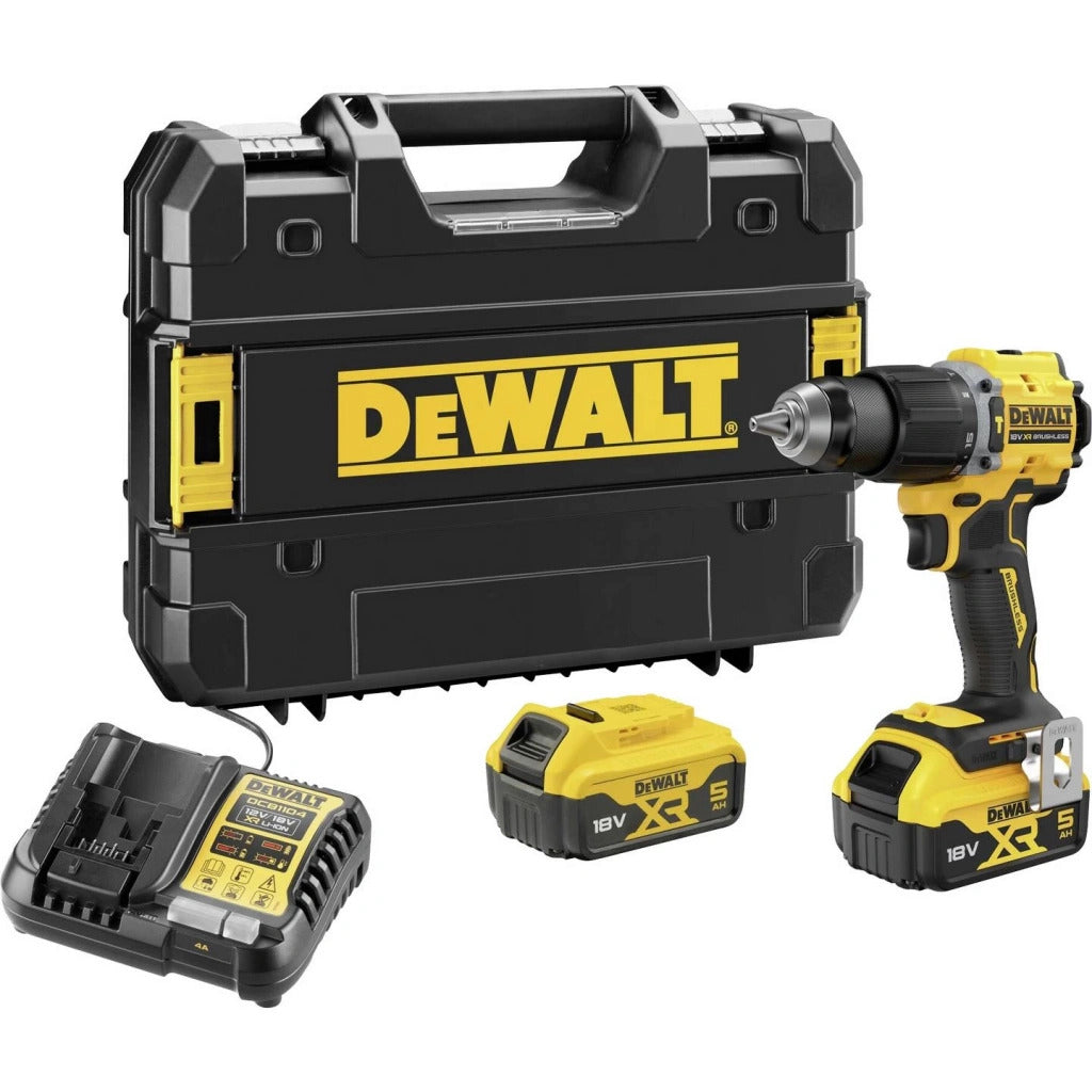 DeWalt DCD799P2T çift 5 Ah akülü darbeli matkap seti, şarj cihazı ve TSTAK çanta
