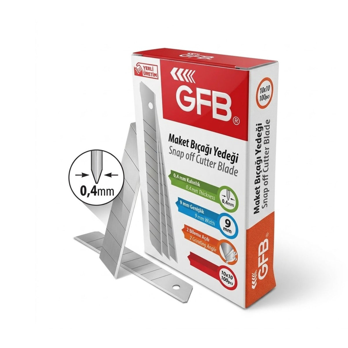 GFB MAKET BIÇAĞI YEDEĞİ DAR SİVRİ 9 MM KOD: 4527 - görsel 1