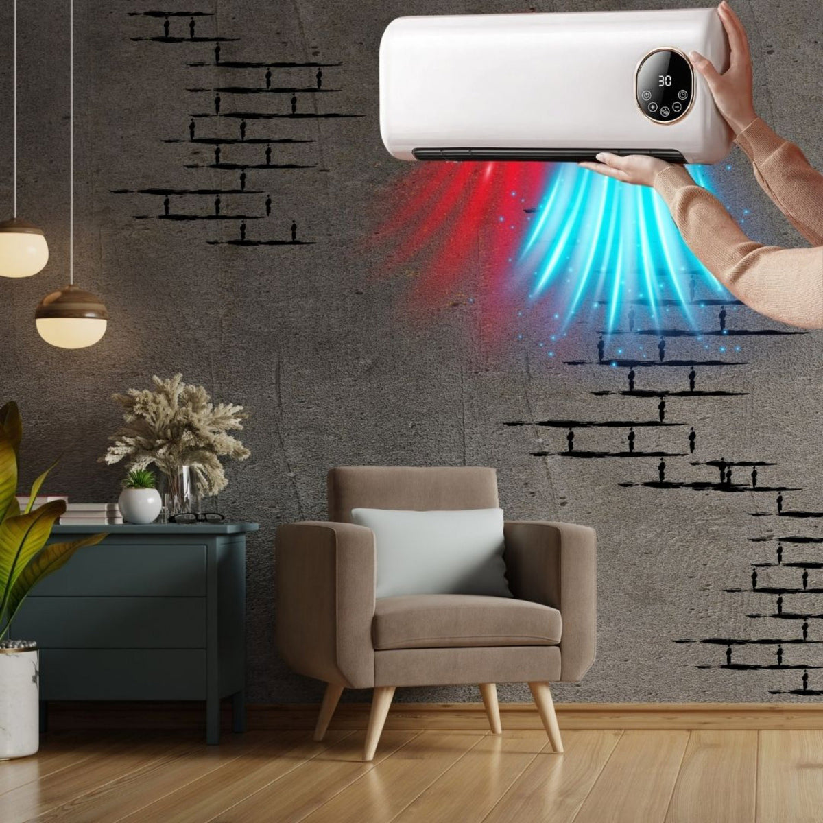 İNOVA SATURN DUVAR T.KLİMATİK FANLI ISITICI 2000 W - görsel 4