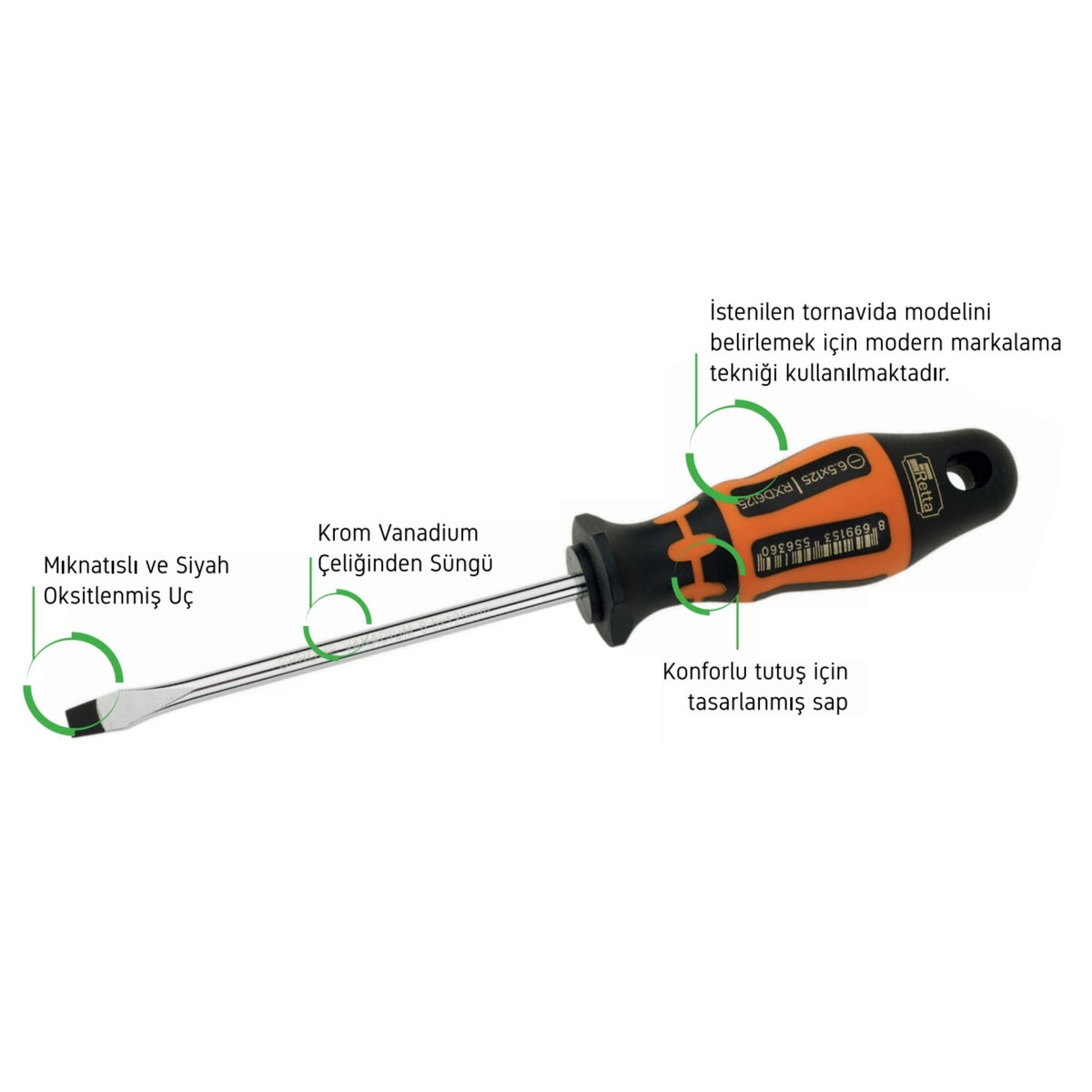 RETTA RXD6125 TORNAVİDA DÜZ 6.5x125 MM - 3. görsel