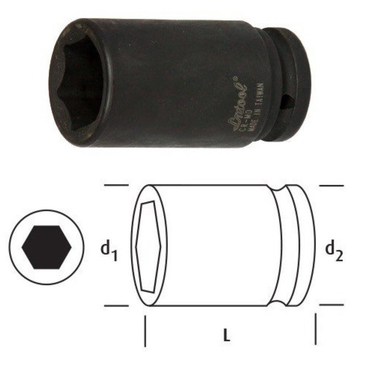 OSAKA ALTI KÖŞE DERİN LOKMA 30 MM 1" LN1D30 - 2. görsel