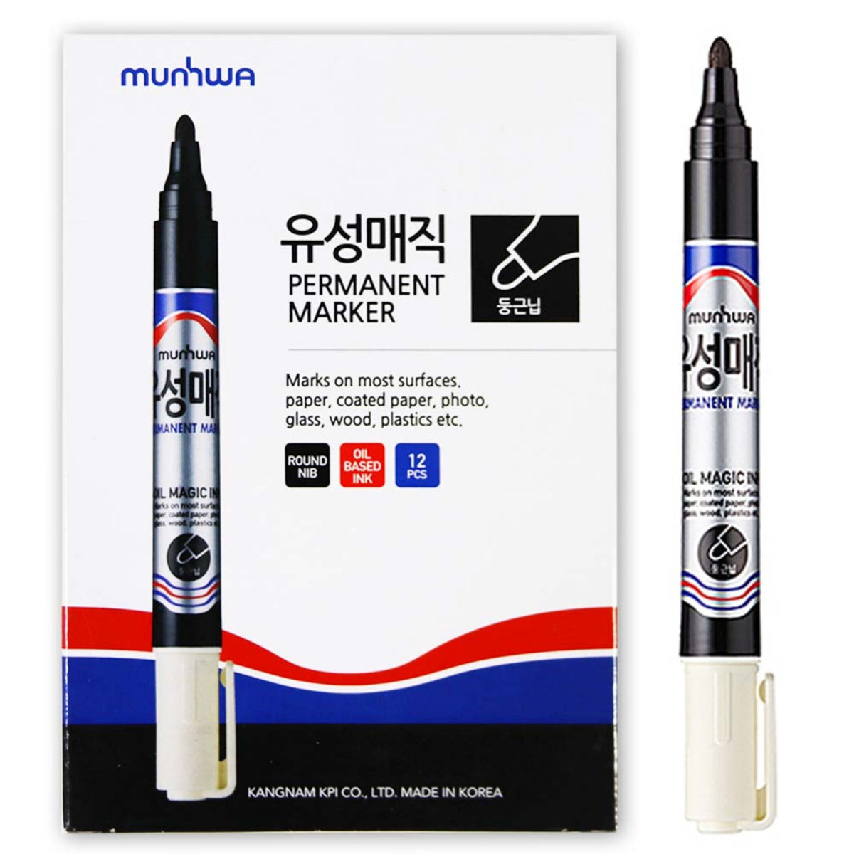 MUNHWA PERMANENT MARKER KOLİ KALEMİ SİYAH - Görsel 2