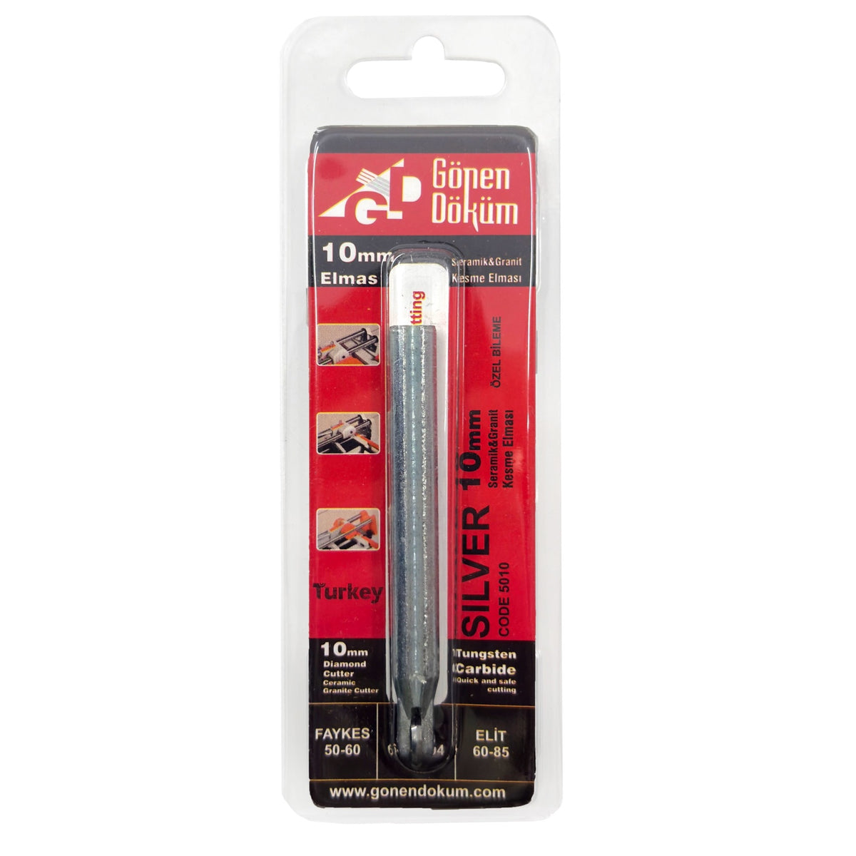 GÖNEN DÖKÜM SİLVER ELMAS KESME YEDEĞİ 10 MM 5010 - Görsel 1