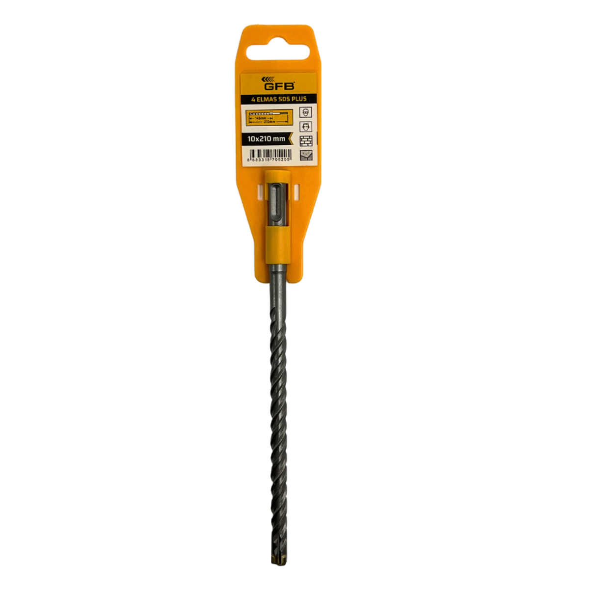 GFB 4 ELMASLI SDS PLUS MATKAP UCU 10x210 MM 2087 - görsel 1