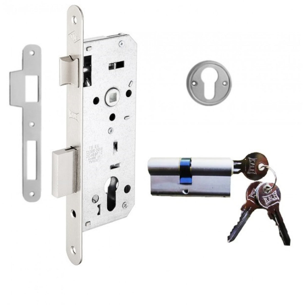 KALE SİL.DAİRE KİLİDİ 152R/45 MM NİKEL - Görsel 2
