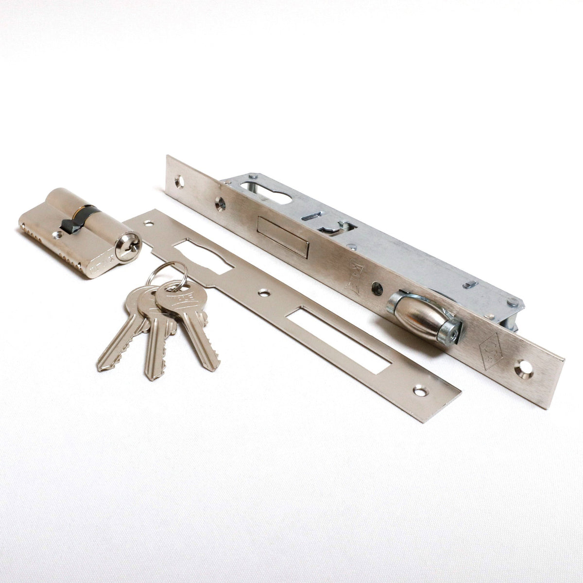 KALE SİL.DAİRE KİLİDİ MAKARALI 155/20 MM NİKEL - Görsel 1