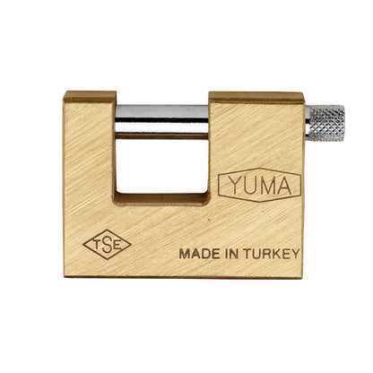 YUMA KAYAR MİLLİ ASMA KİLİT 68 MM YM-3068 PİRİNÇ - Görsel 2