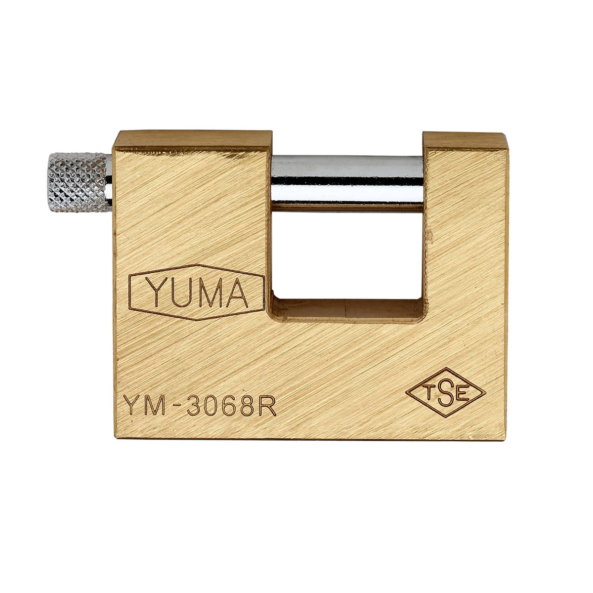 YUMA KAYAR MİLLİ ASMA KİLİT 68 MM YM-3068 PİRİNÇ - Görsel 1
