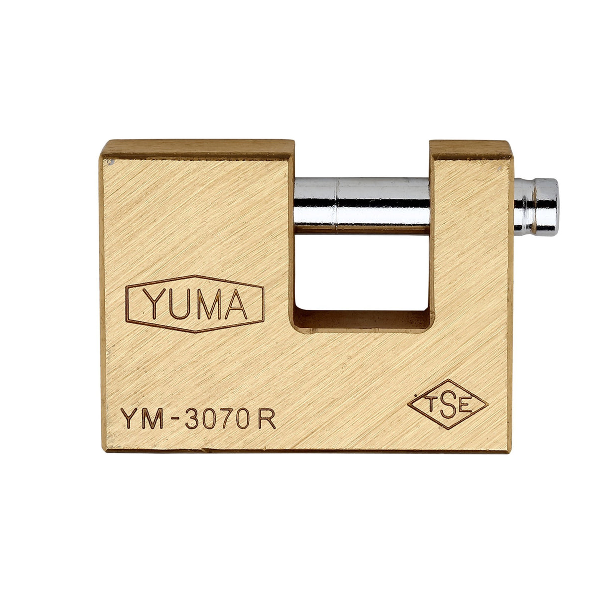 YUMA KAYAR MİLLİ ASMA KİLİT 70 MM YM-3070 PİRİNÇ - Görsel 1