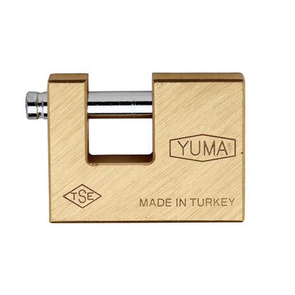 YUMA KAYAR MİLLİ ASMA KİLİT 70 MM YM-3070 PİRİNÇ - Görsel 2