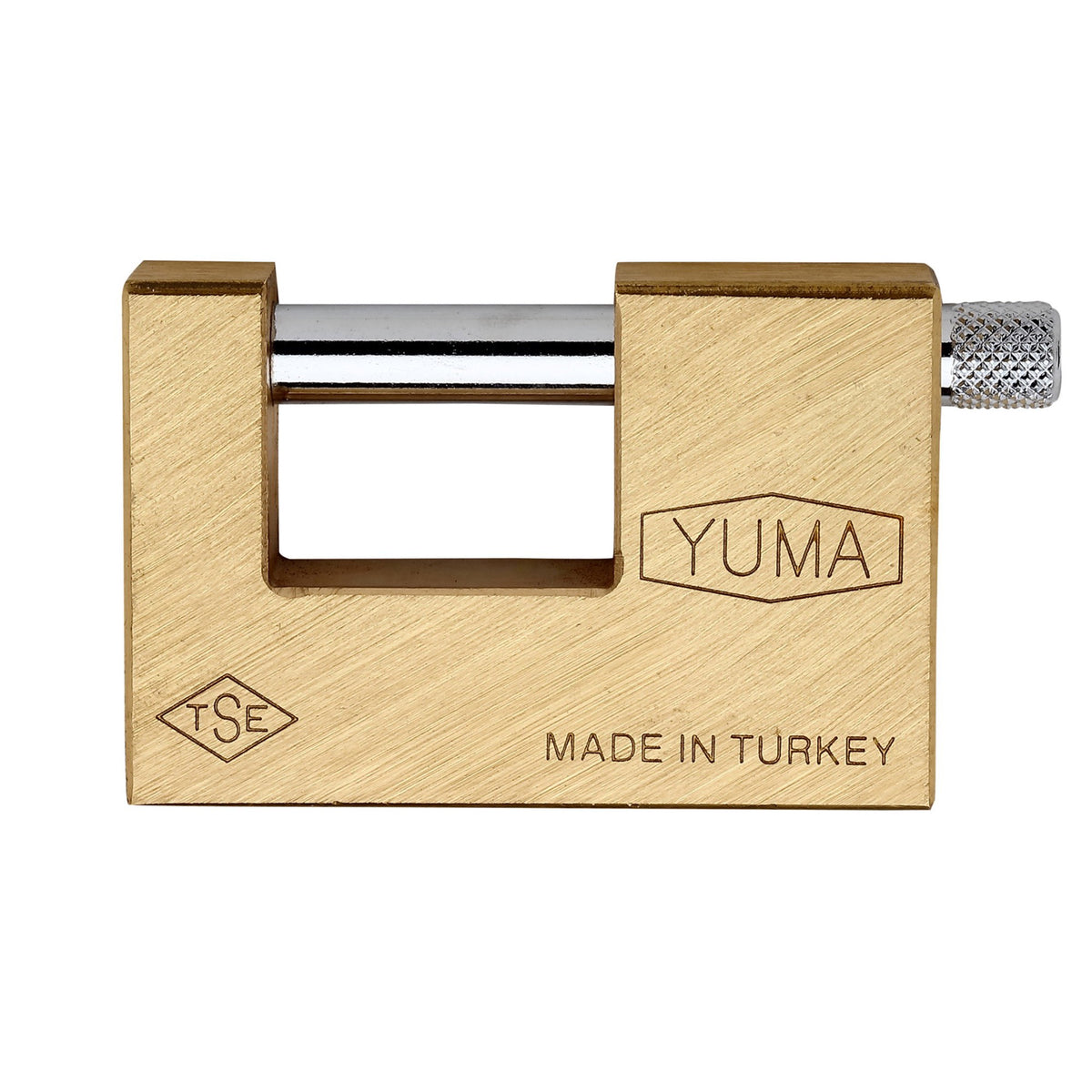 YUMA KAYAR MİLLİ ASMA KİLİT 79 MM YM-3079 PİRİNÇ - Görsel 2