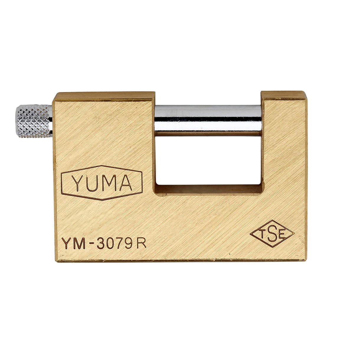 YUMA KAYAR MİLLİ ASMA KİLİT 79 MM YM-3079 PİRİNÇ - Görsel 1