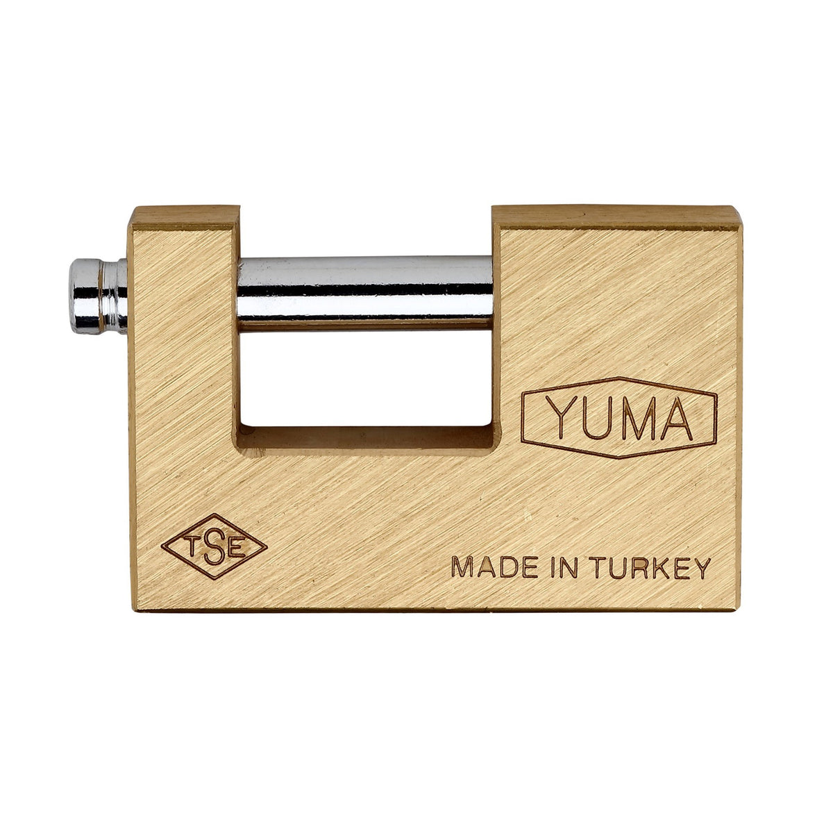 YUMA KAYAR MİLLİ ASMA KİLİT 80 MM YM-3080 PİRİNÇ - Görsel 2
