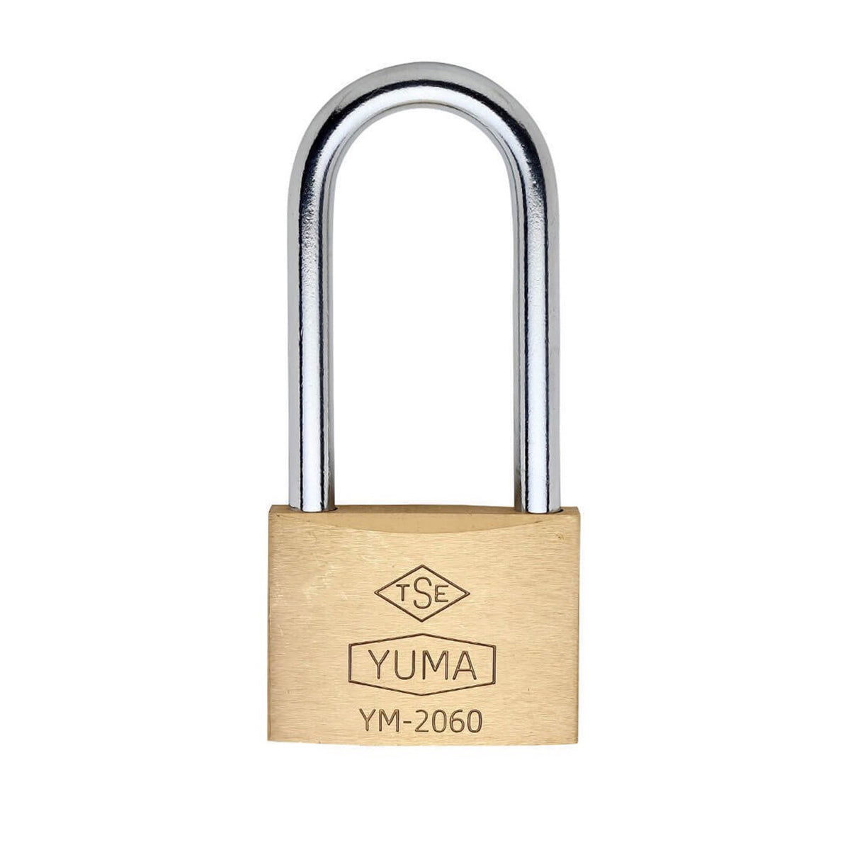 YUMA PİRİNÇ ASMA KİLİT UZUN 60 MM YM-2060L - Görsel 1