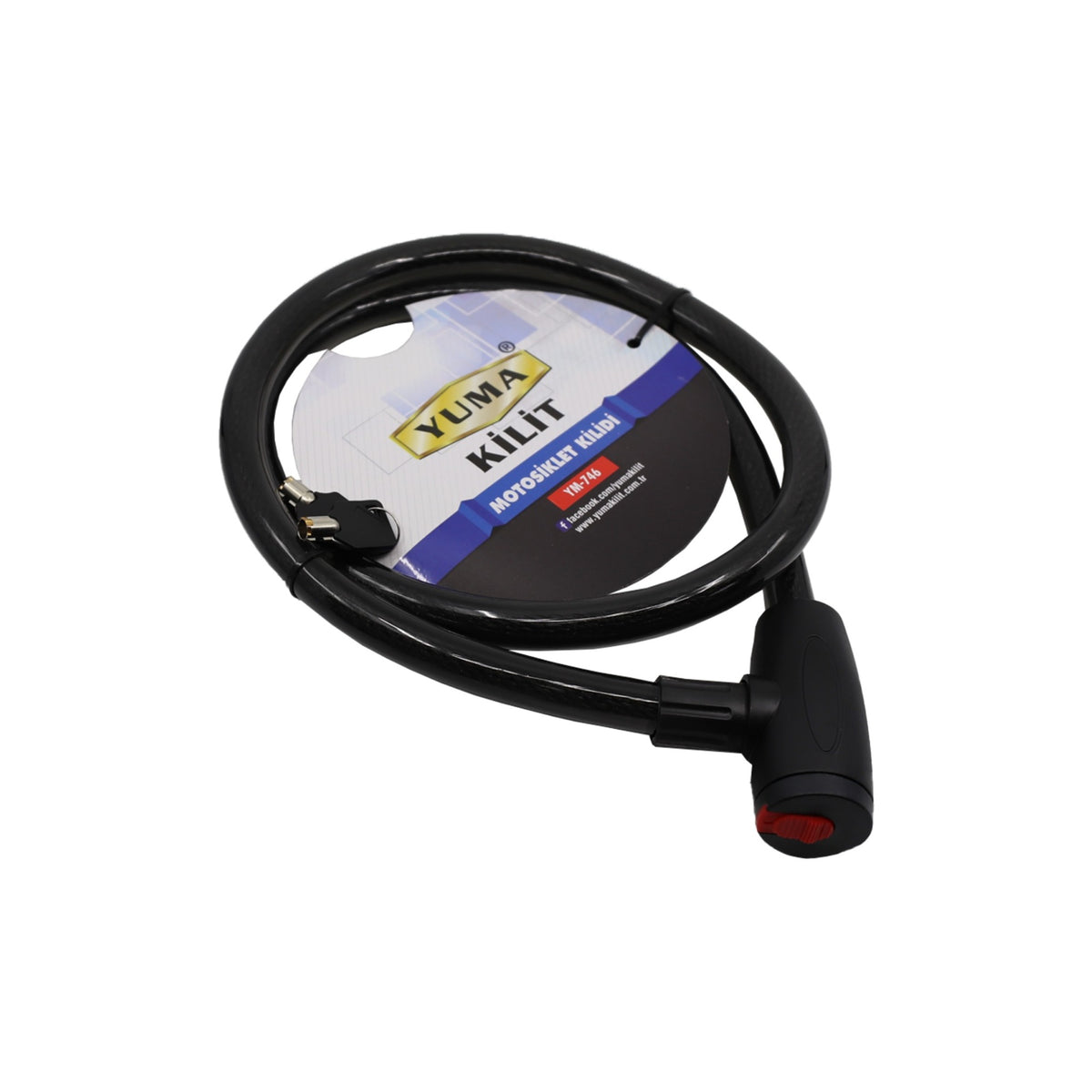 YUMA MOTORBİSİKLET KİLİDİ 20X150 CM YM-746 - Görsel 1