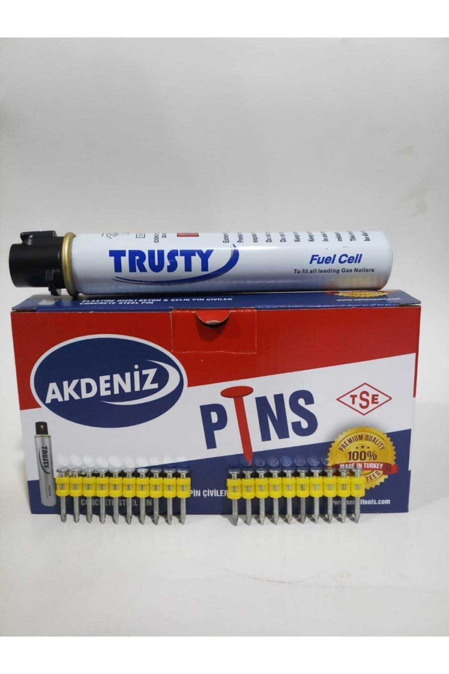 AKDENİZ MAX GAZLI TABAN. ÇİVİ 25 (1000 ÇİVİ+1 GAZ)