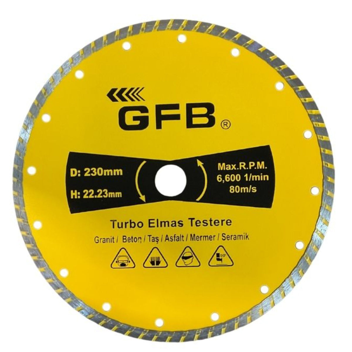 GFB TURBO ELMAS KESİCİ 230 MM 2387 - Görsel 1