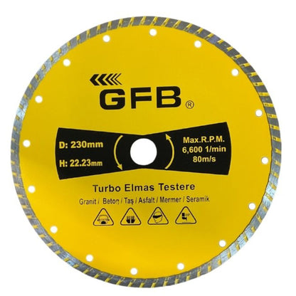 GFB TURBO ELMAS KESİCİ 230 MM 2387 - Görsel 1