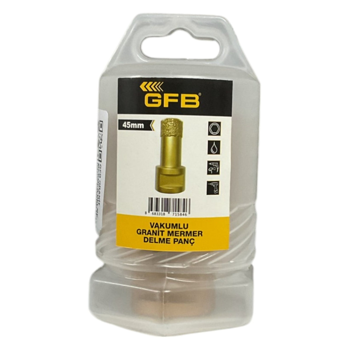 GFB GRANİT MERMER DELME PANÇ VAKUMLU 45 MM 4881 - görsel 2