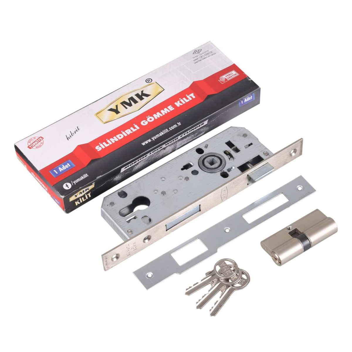 YMK SİLİNDİRLİ GÖMME KİLİT 35 MM YMK-635H - Görsel 1