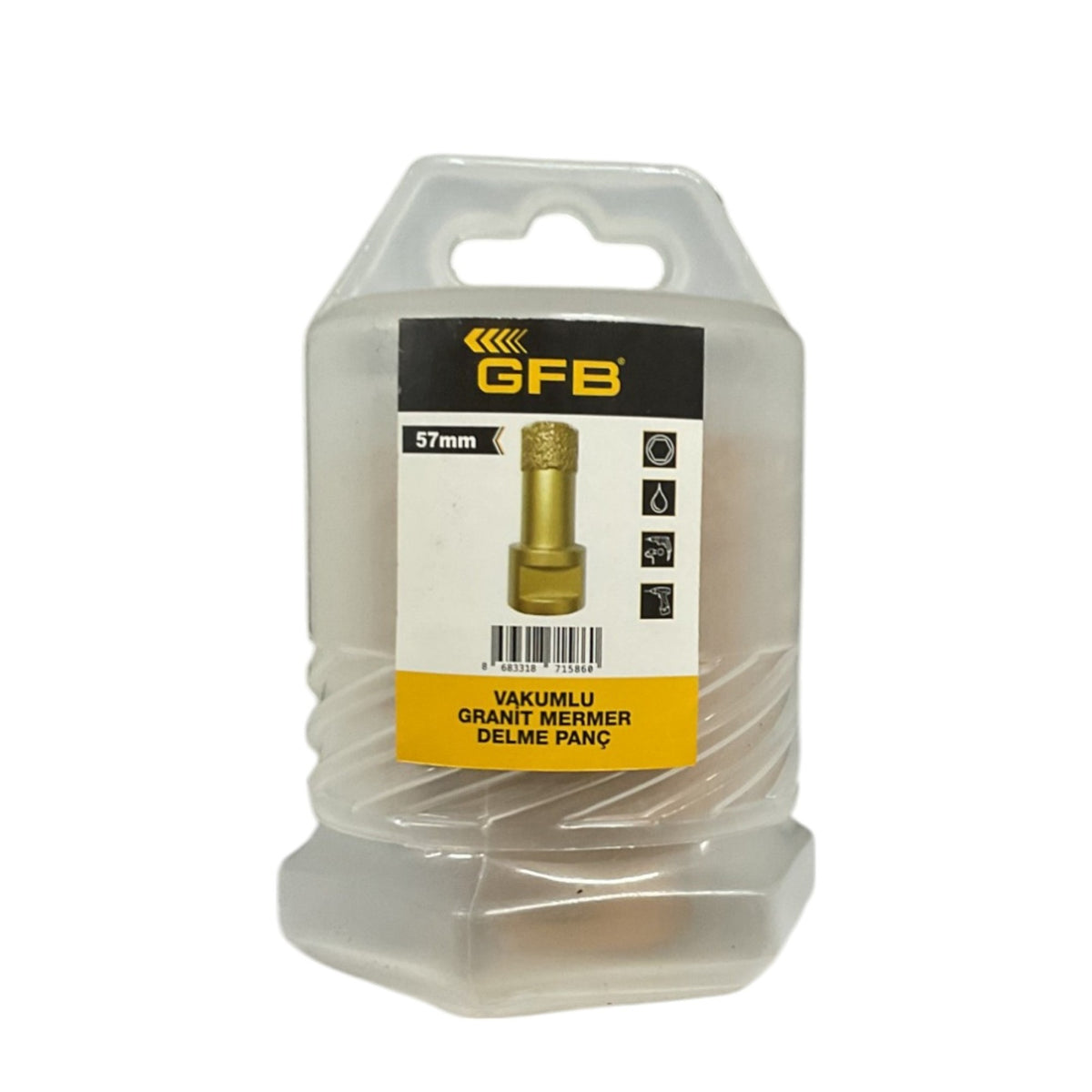 GFB GRANİT MERMER DELME PANÇ VAKUMLU 57 MM 4883 - Görsel 2