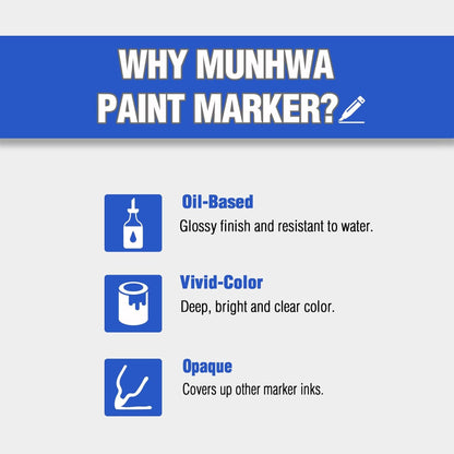MUNHWA PAINT MARKER TAM ÖRTÜCÜ BOYA KALEMİ KIRMIZI - Görsel 6
