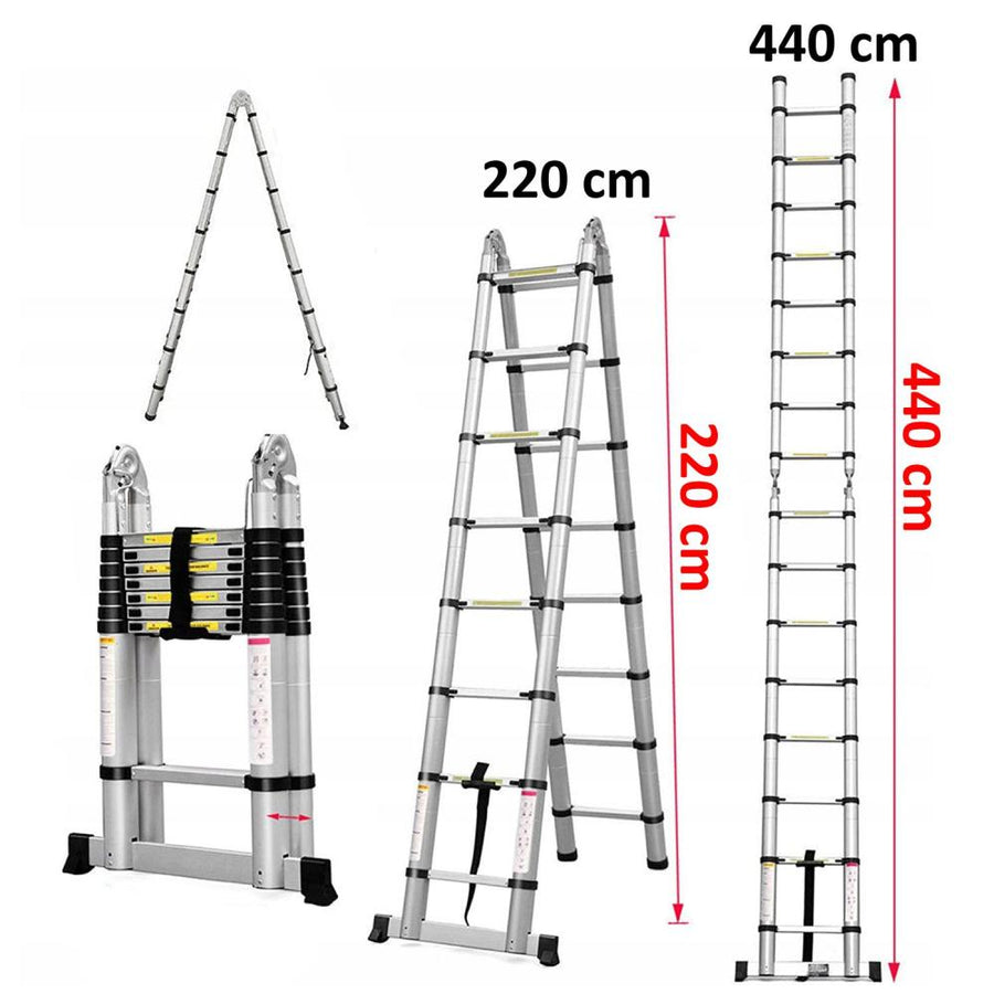 PACKTECH A TİPİ TELESKOPİK MERDİVEN 2.2x2 (440 CM)