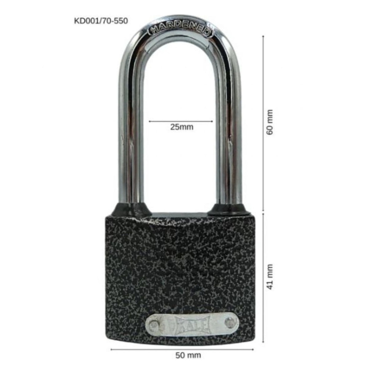 KALE ASMA KİLİT UZUN KANCA GRİ 50 MM KD001/70-550 - Görsel 2