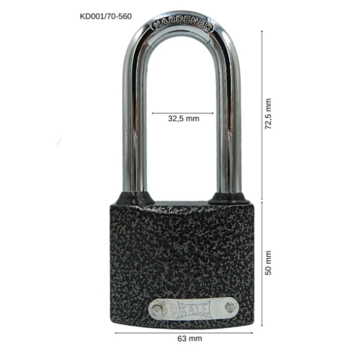 KALE ASMA KİLİT UZUN KANCA GRİ 40 MM KD001/70-540 - Görsel 2