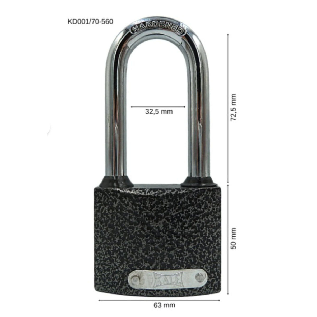 KALE ASMA KİLİT UZUN KANCA GRİ 60 MM KD001/70-560 - Görsel 2