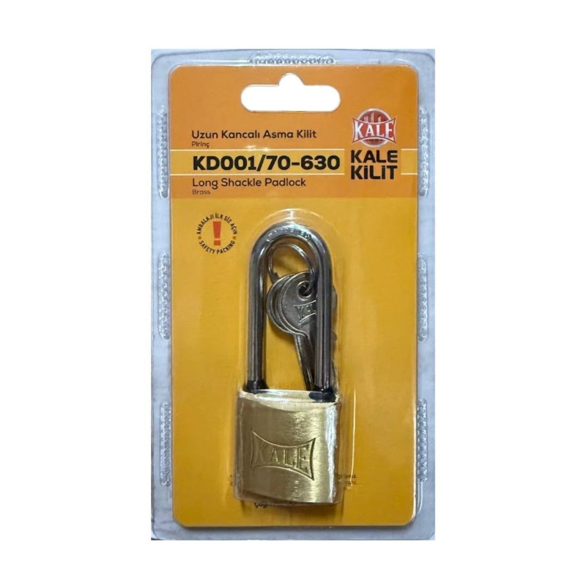 KALE ASMA KİLİT UZUN KANCA SARI 30 MM KD001/70-630 - Görsel 5