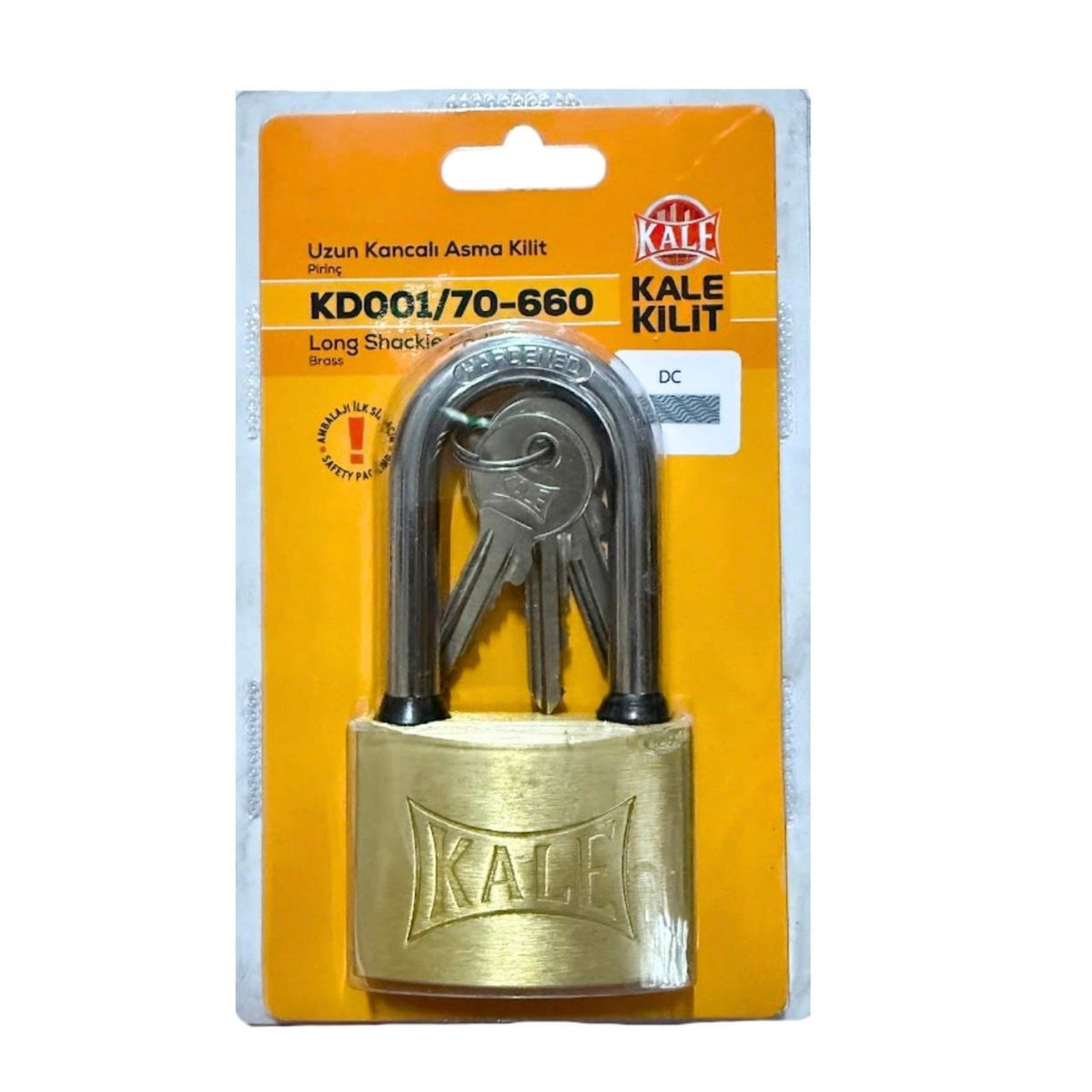 KALE ASMA KİLİT UZUN KANCA SARI 60 MM KD001/70-660 - Görsel 5