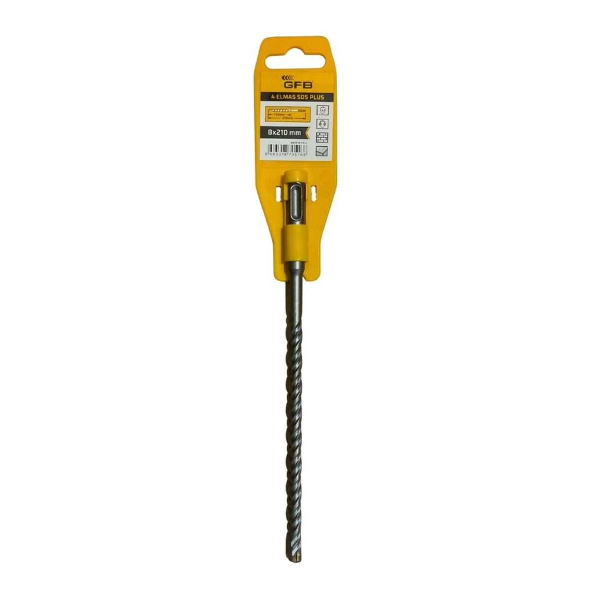 GFB 4 ELMASLI SDS PLUS MATKAP UCU 8x210 MM 2083 - görsel 1