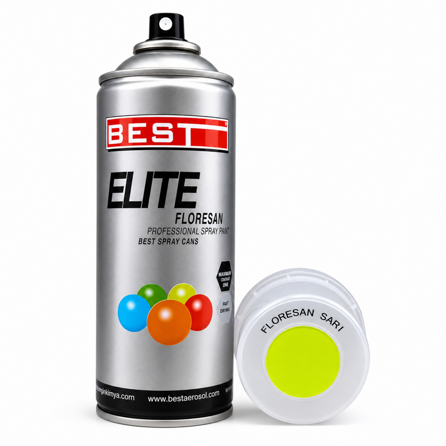 BEST FLORESAN SPREY BOYA 400 ML SARI - görsel 1