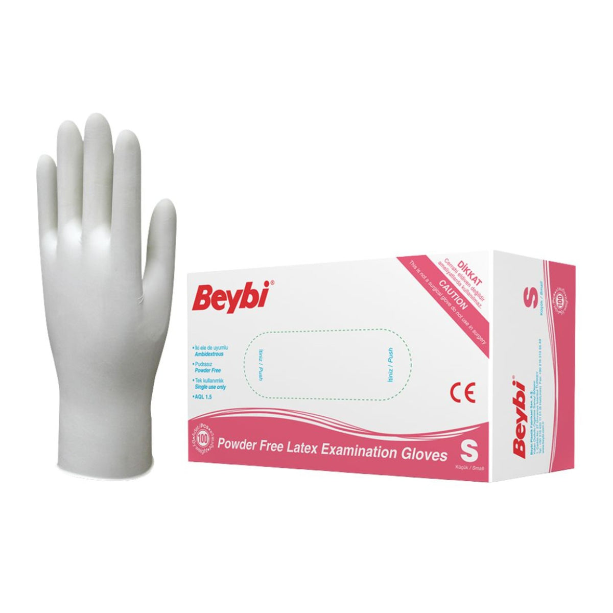 BEYBİ PUDRASIZ LATEKS MUAYENE ELDİVENİ S - 1. görsel