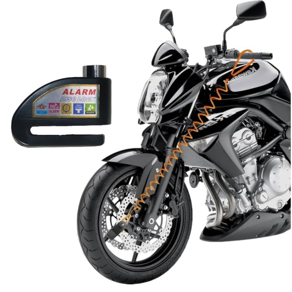 YUMA ALARMLI MOTORBİSİKLET KİLİDİ YM-749-A - Görsel 3