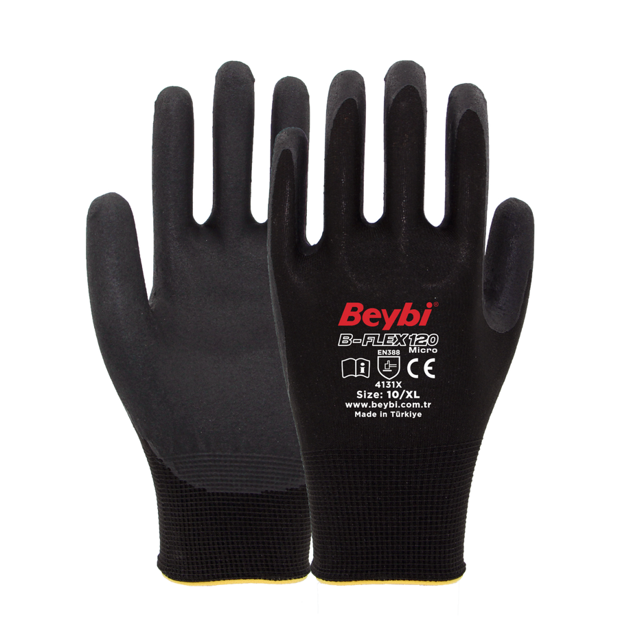 BEYBİ B-FLEX120 MİCRO KÖPÜK NİTRİL ELDİVEN NO:9 - 1. görsel