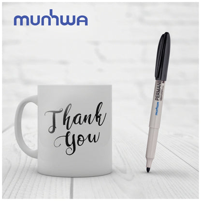 MUNHWA PERMANENT MARKER ASETAT KALEMİ FINE SİYAH - Görsel 4