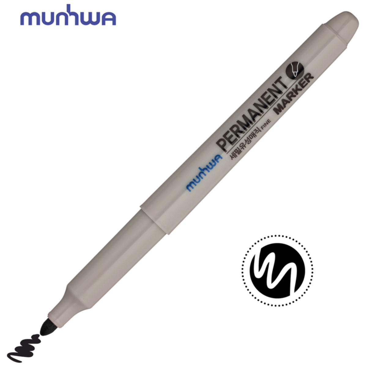 MUNHWA PERMANENT MARKER ASETAT KALEMİ FINE SİYAH - Görsel 2