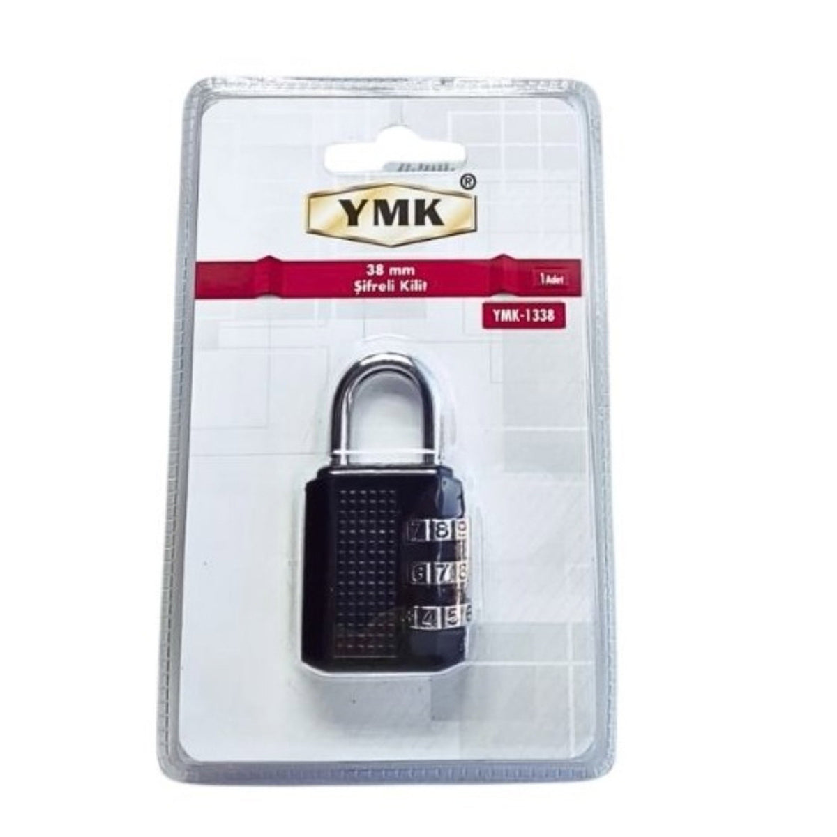 YMK ŞİFRELİ ASMA KİLİT 38 MM YMK-1338 - Görsel 4