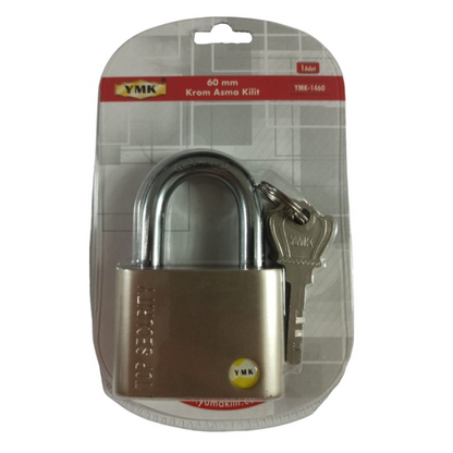 YMK ASMA KİLİT KROM 60 MM YMK-1460 - Görsel 3