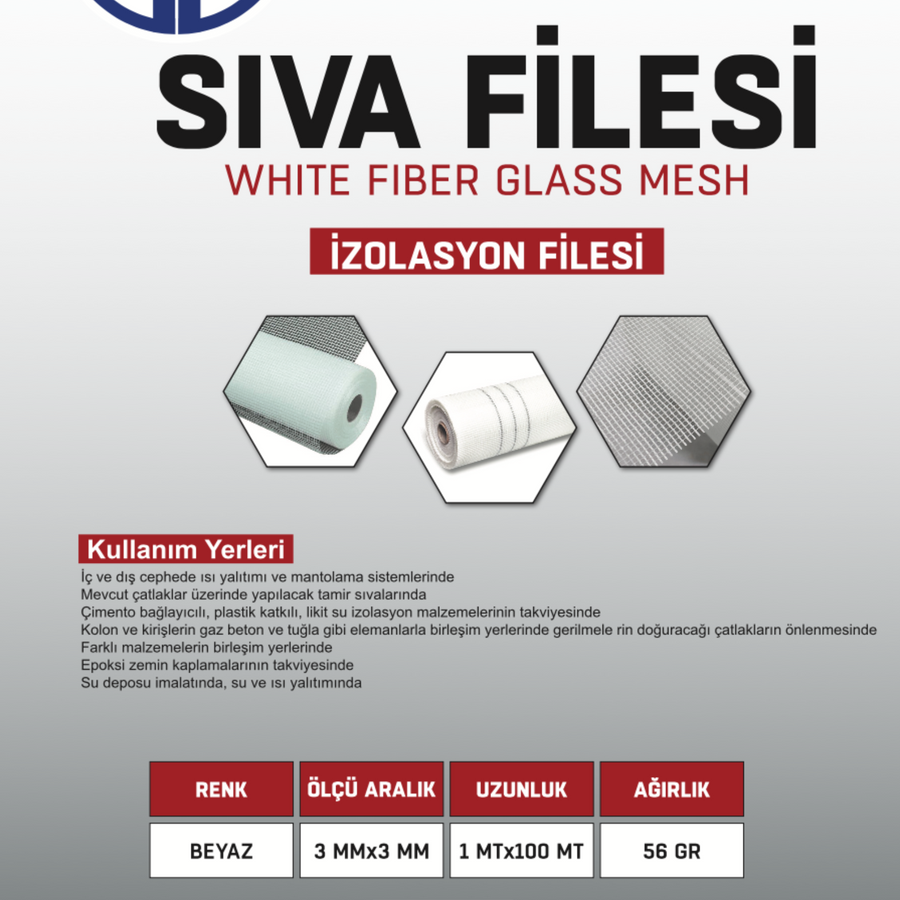 TAPEX SIVA FİLESİ (İZOLASYON 100 MT) 56 GR BEYAZ