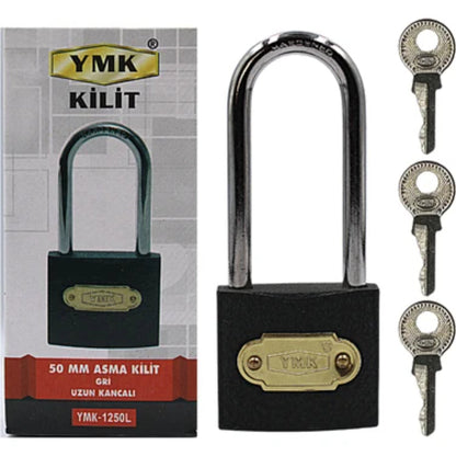 YMK ASMA KİLİT GRİ UZUN 50 MM YMK-1250L - Görsel 4