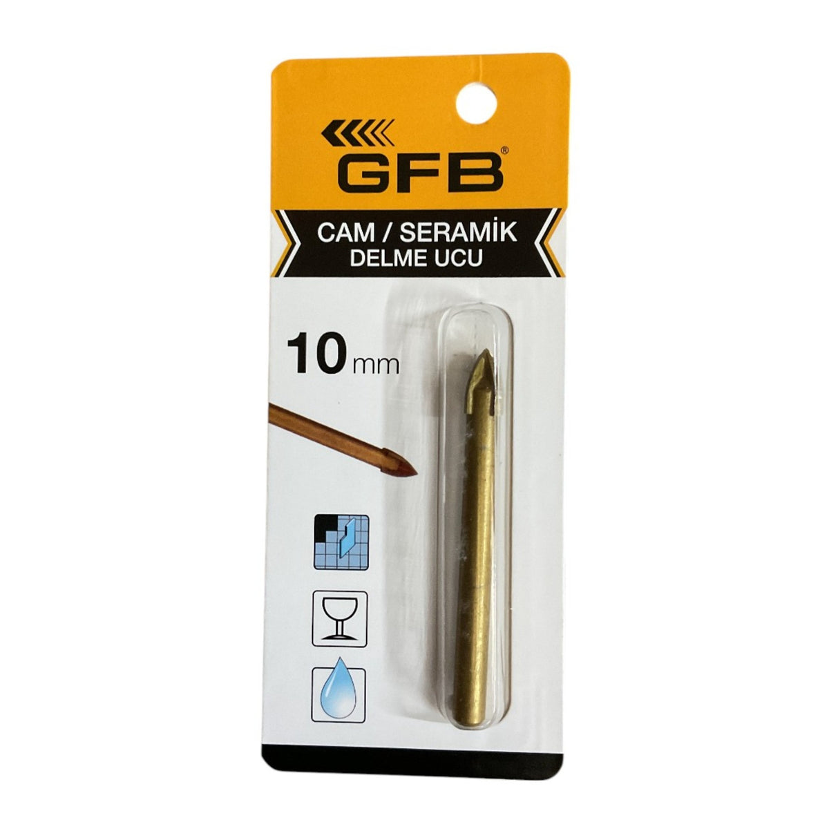 GFB CAM-SERAMİK DELME UNİVERSAL MATKAP UCU 10 MM 4606 - görsel 4