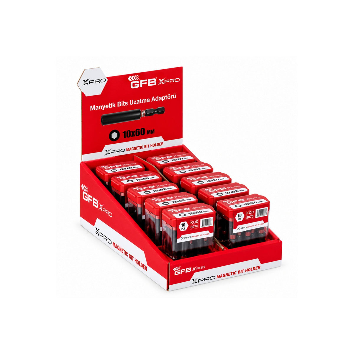 GFB XPRO MANYETİK BİTS UZATMA 10x60MM KOD: 8070 - görsel 3