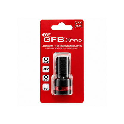 GFB XPRO SOMUN SIKMA 1/2 - 1/4 HEX KOD: 8080 - görsel 1