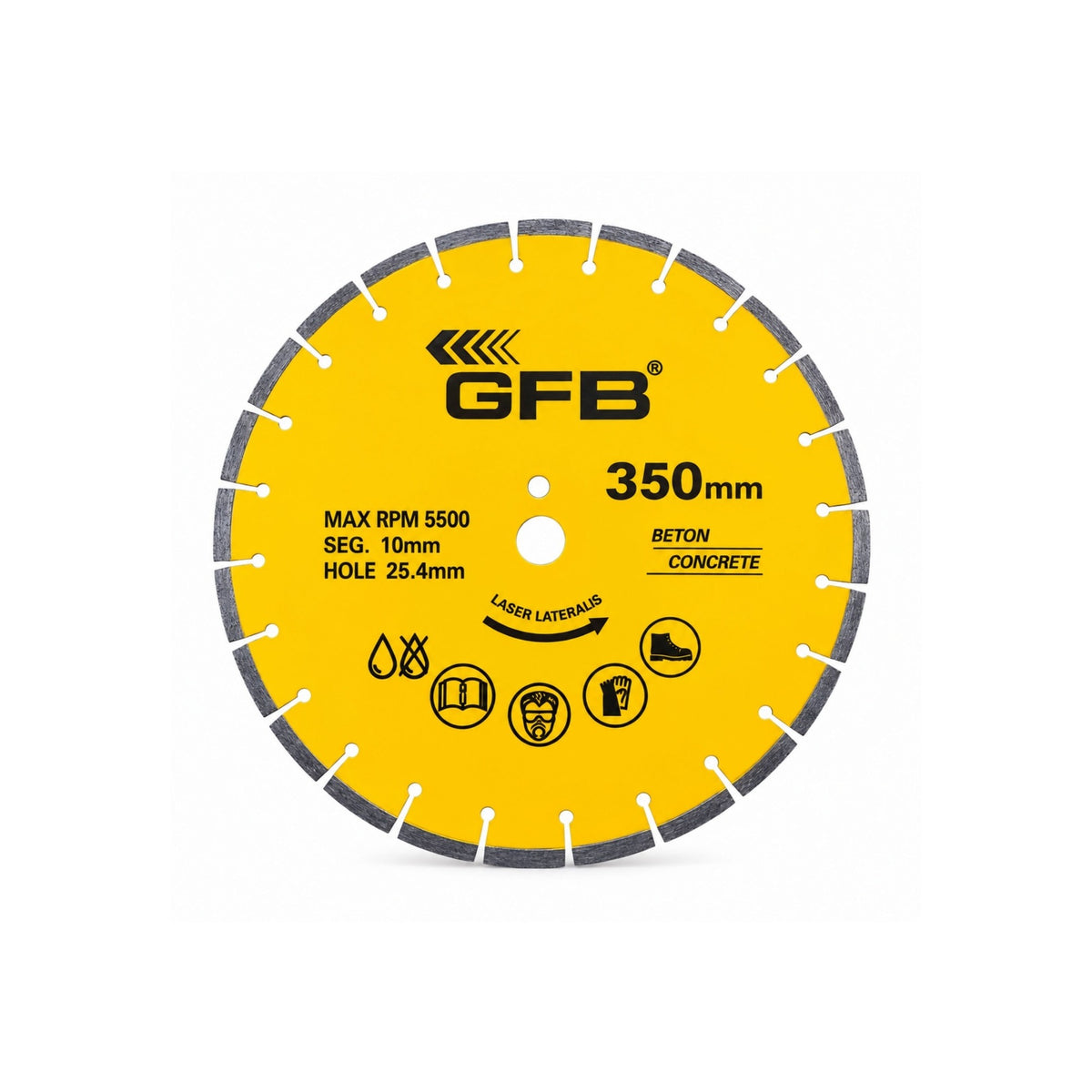 GFB BETON KESME TESTERE LAZER KAY. 350MM KOD: 2369 - görsel 1