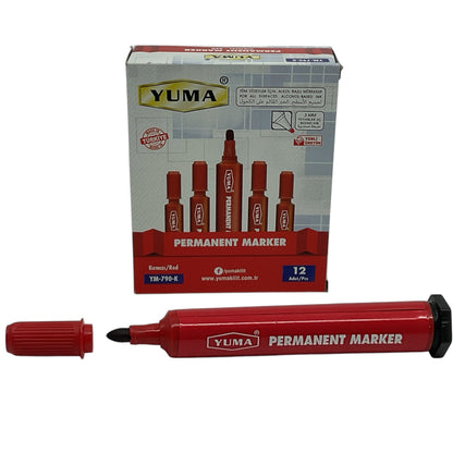 YUMA KOLİ KALEMİ KESİK UÇLU KIRMIZI YM-791-K - Görsel 3