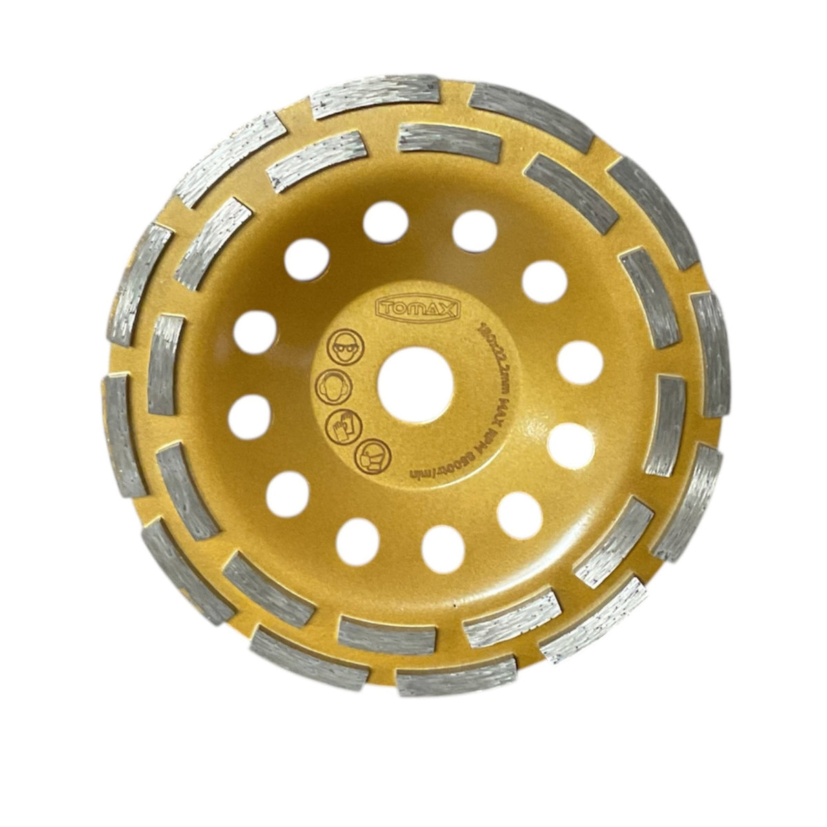TOMAX ÇİFT SIRA ELMAS BETON YÜZEY TEM.DİSKİ 115 MM - 1. görsel